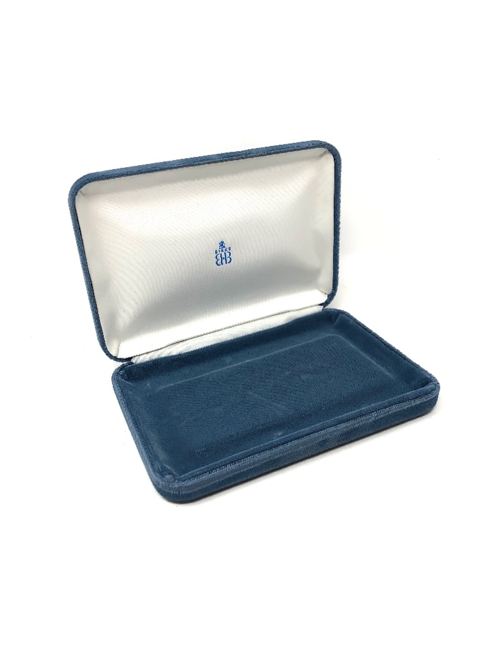 Birks vintage blue velvet jewelry box / presentation case